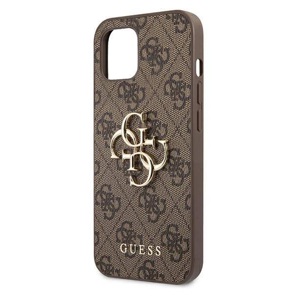 GUESS GUHCP13M4GMGBR IPHONE 13 / 14 / 15 BRĄZOWY/BROWN HARDCASE 4G BIG METAL LOGO