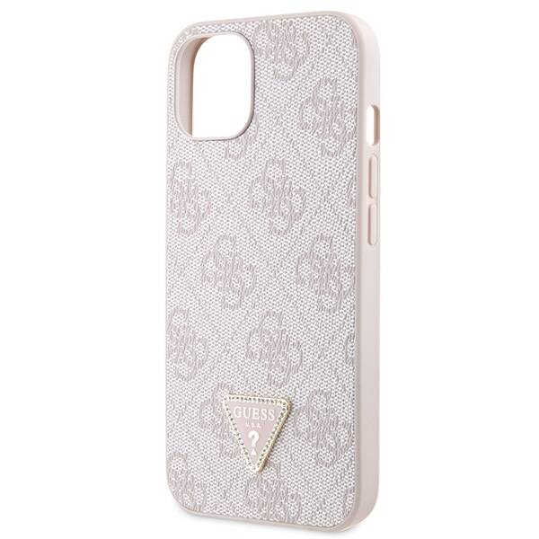 GUESS GUHCP13MP4TDSCPP IPHONE 13 / 14 / 15 6.1" RÓŻOWY/PINK HARDCASE CROSSBODY 4G METAL LOGO