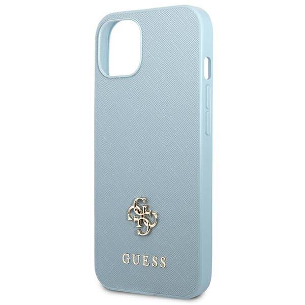 GUESS GUHCP13MPS4MB IPHONE 13 / 14 / 15 6.1" NIEBIESKI/BLUE HARDCASE SAFFIANO 4G SMALL METAL LOGO