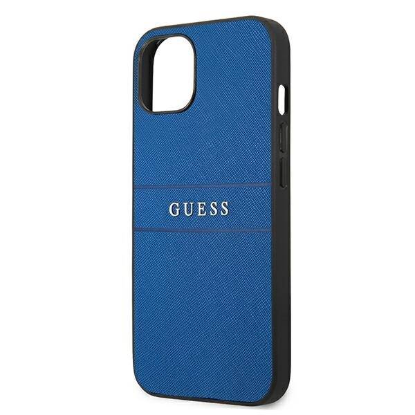 GUESS GUHCP13MPSASBBL IPHONE 13 / 14 / 15 6.1" NIEBIESKI/BLUE SAFFIANO STRAP