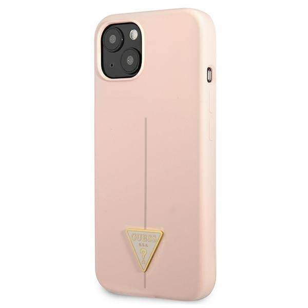 GUESS GUHCP13MSLTGP IPHONE 13 / 14 / 15 6.1" RÓŻOWY/PINK HARDCASE SILICONE TRIANGLE