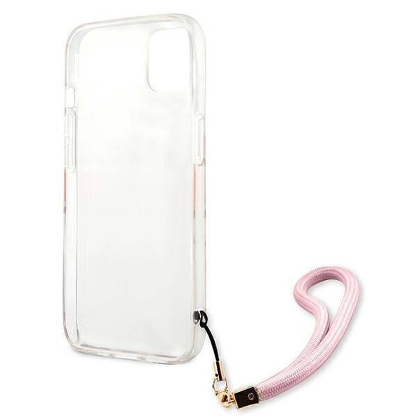 GUESS GUHCP13SKCABPI IPHONE 13 MINI 5,4" RÓŻOWY/PINK HARDCASE CAMO STRAP COLLECTION