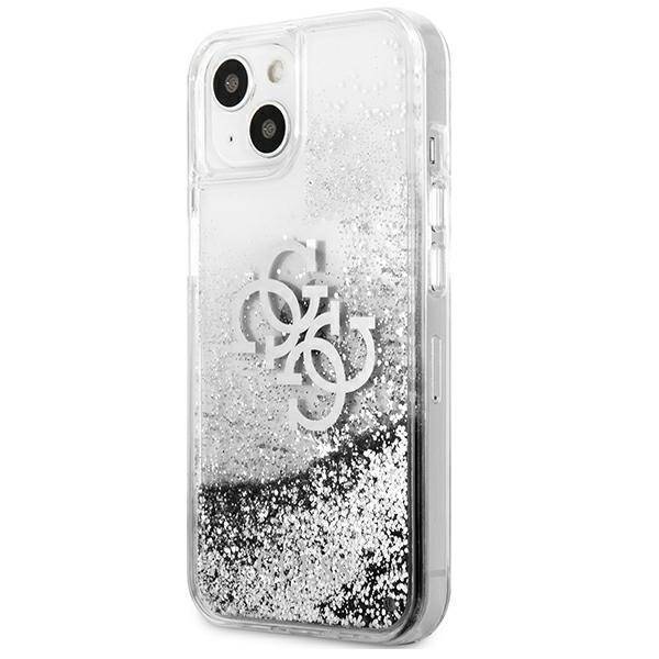 GUESS GUHCP13SLG4GSI IPHONE 13 MINI 5,4" SREBRNY/SILVER HARDCASE 4G BIG LIQUID GLITTER