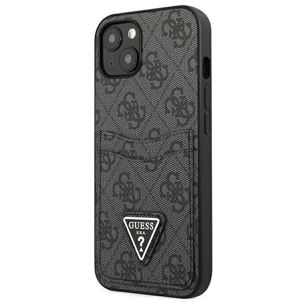 GUESS GUHCP13SP4TPK IPHONE 13 MINI 5,4" CZARNY/BLACK HARDCASE 4G TRIANGLE LOGO CARDSLOT