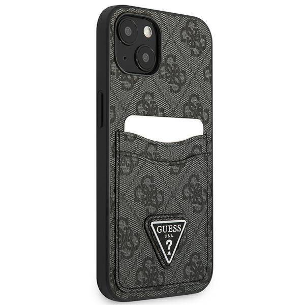 GUESS GUHCP13SP4TPK IPHONE 13 MINI 5,4" CZARNY/BLACK HARDCASE 4G TRIANGLE LOGO CARDSLOT