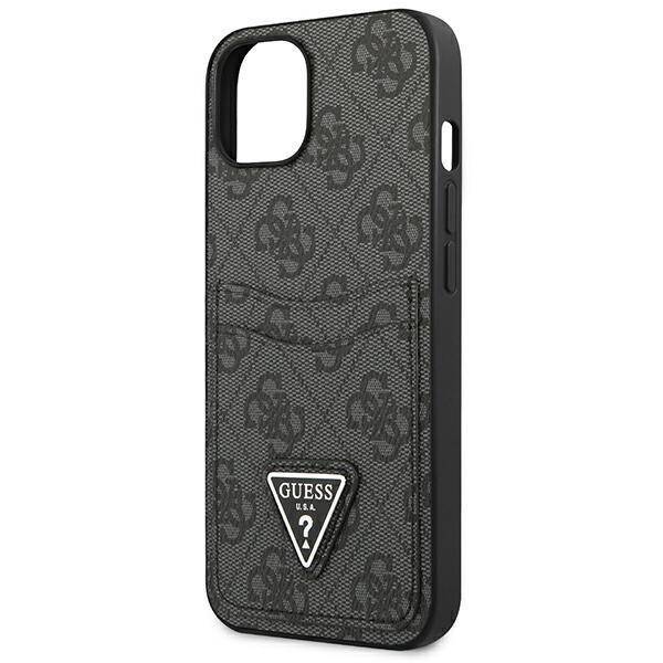 GUESS GUHCP13SP4TPK IPHONE 13 MINI 5,4" CZARNY/BLACK HARDCASE 4G TRIANGLE LOGO CARDSLOT