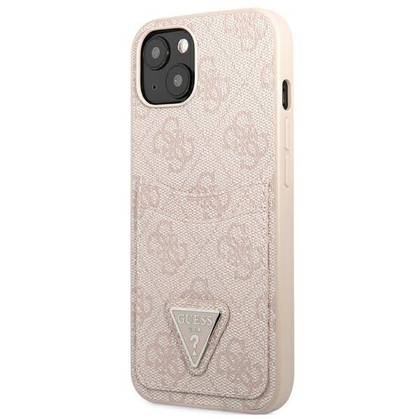 GUESS GUHCP13SP4TPP IPHONE 13 MINI 5,4" RÓŻOWY/PINK HARDCASE 4G TRIANGLE LOGO CARDSLOT