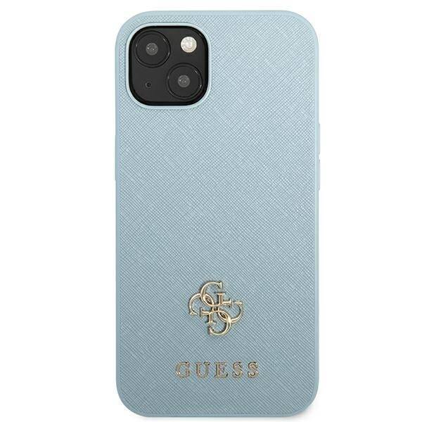 GUESS GUHCP13SPS4MB IPHONE 13 MINI 5,4" NIEBIESKI/BLUE HARDCASE SAFFIANO 4G SMALL METAL LOGO