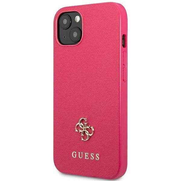 GUESS GUHCP13SPS4MF IPHONE 13 MINI 5,4" RÓŻOWY/PINK HARDCASE SAFFIANO 4G SMALL METAL LOGO