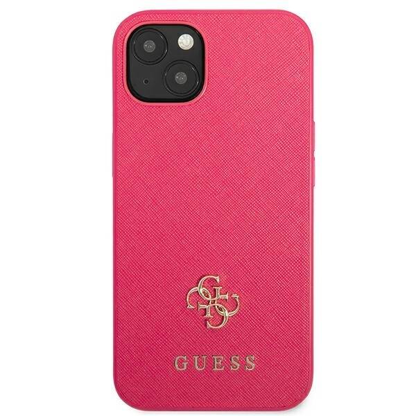 GUESS GUHCP13SPS4MF IPHONE 13 MINI 5,4" RÓŻOWY/PINK HARDCASE SAFFIANO 4G SMALL METAL LOGO