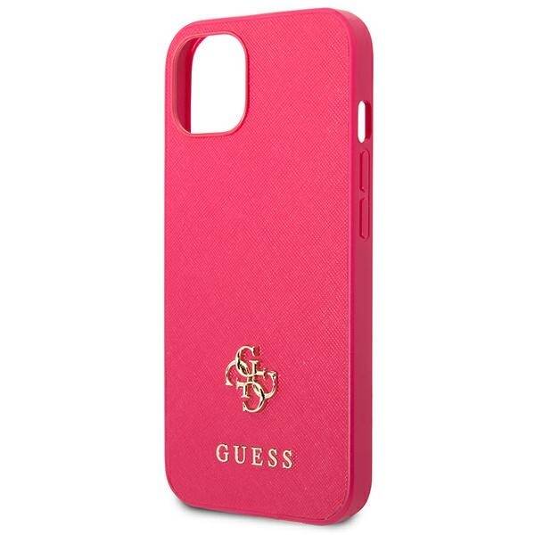 GUESS GUHCP13SPS4MF IPHONE 13 MINI 5,4" RÓŻOWY/PINK HARDCASE SAFFIANO 4G SMALL METAL LOGO