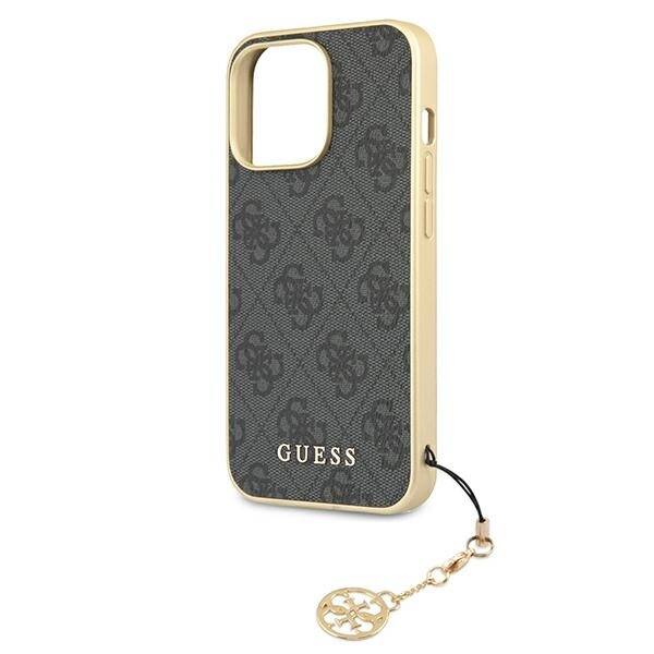 GUESS GUHCP13XGF4GGR IPHONE 13 PRO MAX 6,7" SZARY/GREY HARDCASE 4G CHARMS COLLECTION