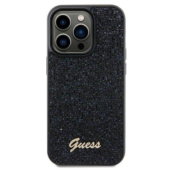 GUESS GUHCP13XPMSDGSK IPHONE 13 PRO MAX 6.7" CZARNY/BLACK HARDCASE DISCO METAL SCRIPT