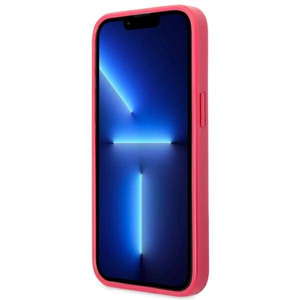 GUESS GUHCP13XPS4MF IPHONE 13 PRO MAX 6,7" RÓŻOWY/PINK HARDCASE SAFFIANO 4G SMALL METAL LOGO