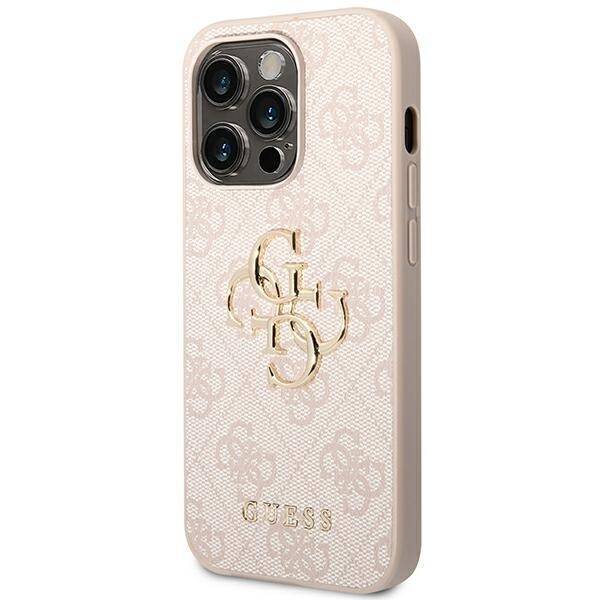 GUESS GUHCP14L4GMGPI IPHONE 14 PRO 6,1" RÓŻOWY/PINK HARDCASE 4G BIG METAL LOGO