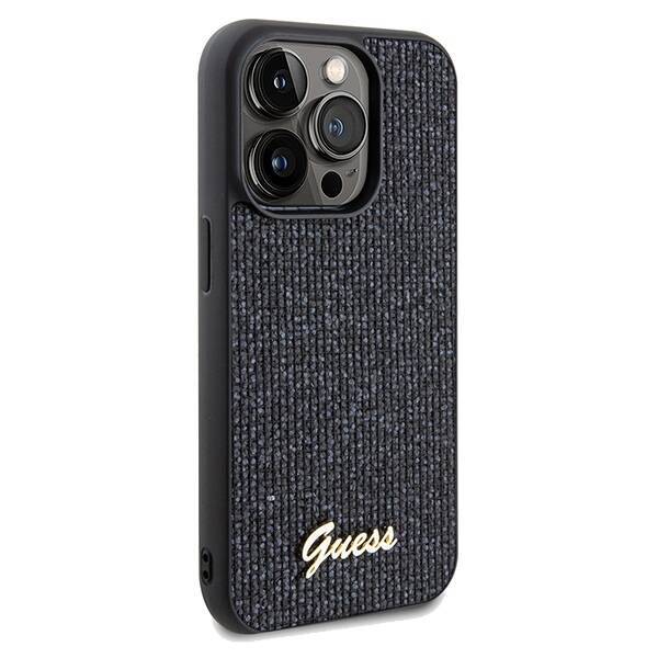 GUESS GUHCP14LPMSDGSK IPHONE 14 PRO 6.1" CZARNY/BLACK HARDCASE DISCO METAL SCRIPT