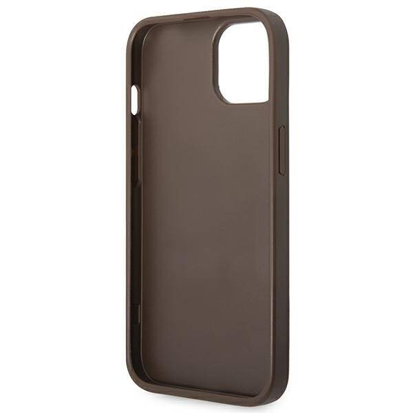 GUESS GUHCP14MG4GLBR IPHONE 14 PLUS / 15 PLUS 6.7" BRĄZOWY/BROWN HARD CASE 4G STRIPE COLLECTION