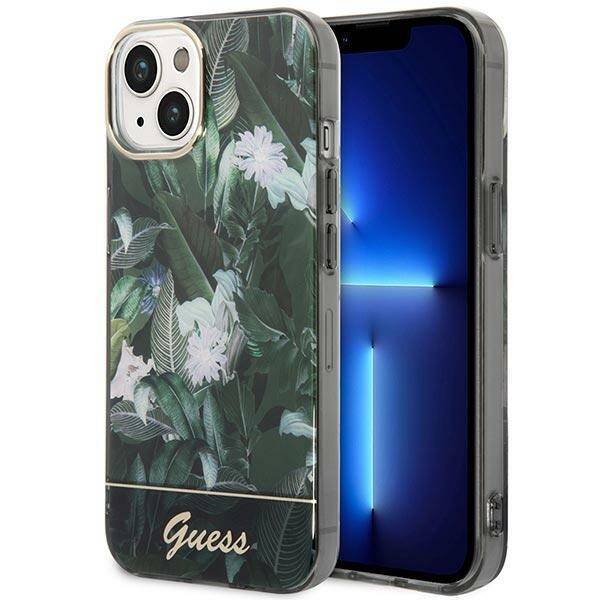 GUESS GUHCP14MHGJGHA IPHONE 14 PLUS / 15 PLUS 6.7" ZIELONY/GREEN HARDCASE JUNGLE COLLECTION