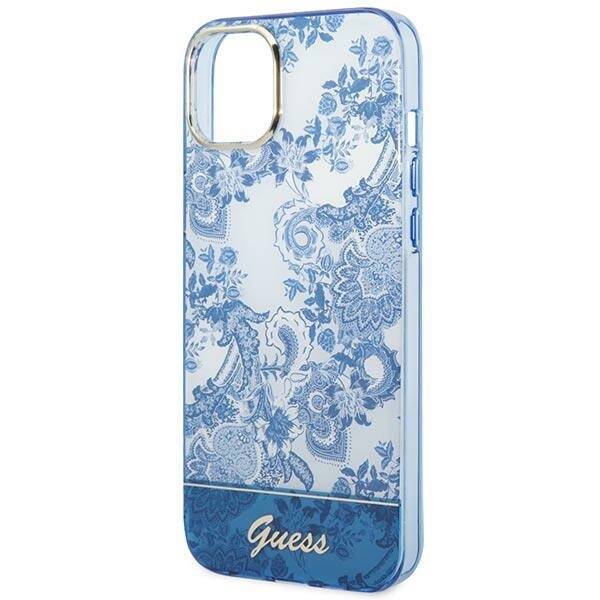 GUESS GUHCP14MHGPLHB IPHONE 14 PLUS / 15 PLUS 6.7" NIEBIESKI/BLUE HARDCASE PORCELAIN COLLECTION