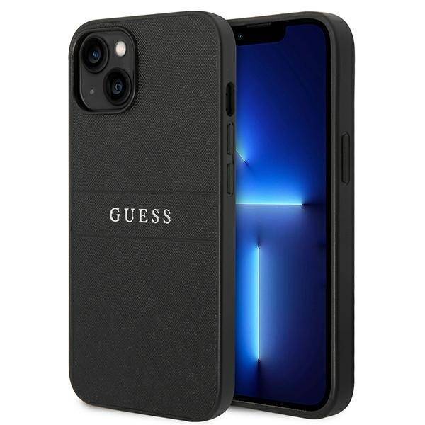 GUESS GUHCP14MPSASBBK IPHONE 14 PLUS / 15 PLUS 6.7" CZARNY/BLACK SAFFIANO STRAP