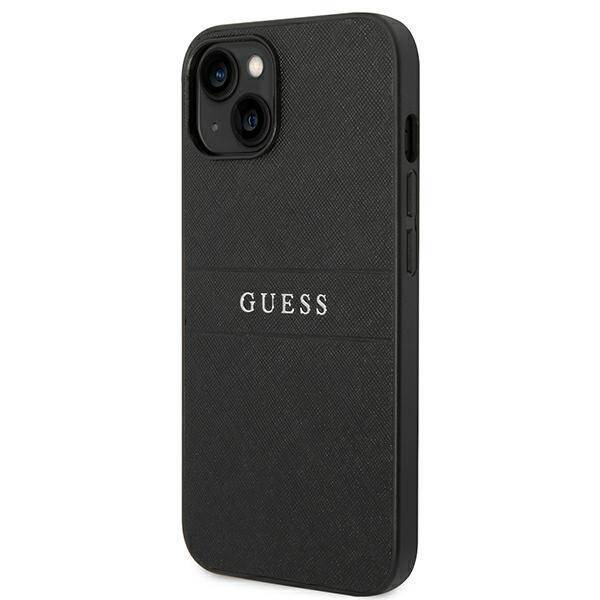 GUESS GUHCP14MPSASBBK IPHONE 14 PLUS / 15 PLUS 6.7" CZARNY/BLACK SAFFIANO STRAP