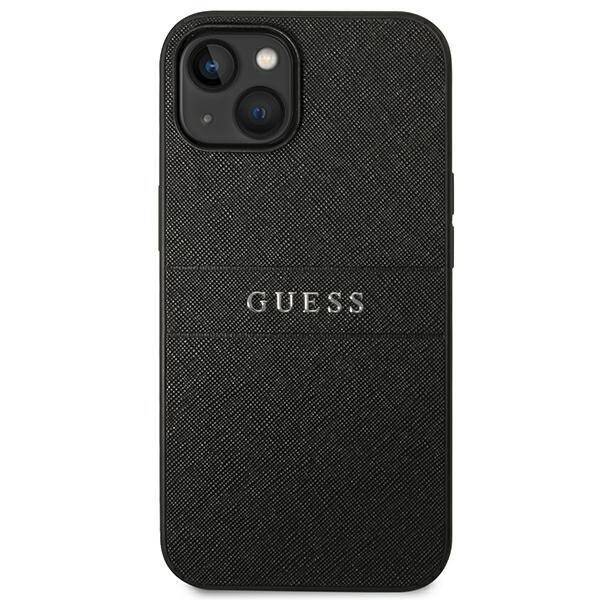 GUESS GUHCP14MPSASBBK IPHONE 14 PLUS / 15 PLUS 6.7" CZARNY/BLACK SAFFIANO STRAP