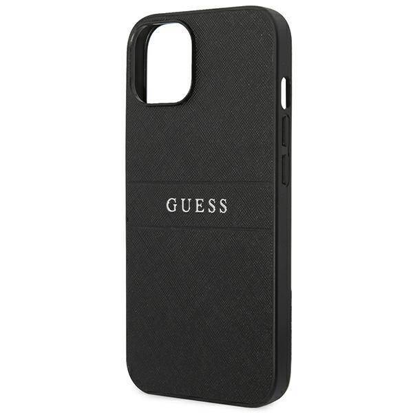 GUESS GUHCP14MPSASBBK IPHONE 14 PLUS / 15 PLUS 6.7" CZARNY/BLACK SAFFIANO STRAP