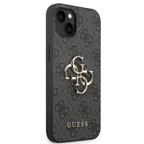 GUESS GUHCP14S4GMGGR IPHONE 14 / 15 / 13 6.1" SZARY/GREY HARDCASE 4G BIG METAL LOGO