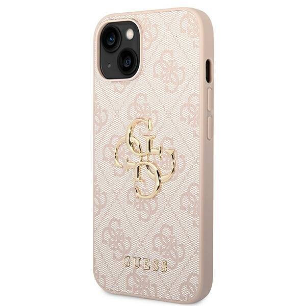 GUESS GUHCP14S4GMGPI IPHONE 14 / 15 / 13 6.1" RÓŻOWY/PINK HARDCASE 4G BIG METAL LOGO