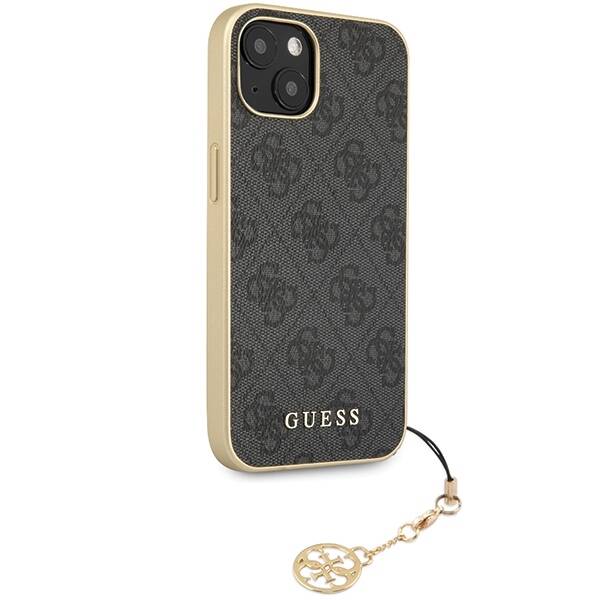 GUESS GUHCP14SGF4GGR IPHONE 14 / 15 / 13 6.1" SZARY/GREY HARDCASE 4G CHARMS COLLECTION