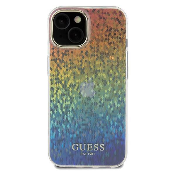 GUESS GUHCP14SHDECMI IPHONE 14 / 15 / 13 6.1" WIELOKOLOROWY HARDCASE IML FACETED MIRROR DISCO IRIDESCENT