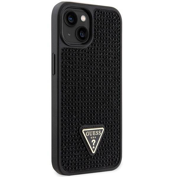 GUESS GUHCP14SHDGTPK IPHONE 14 / 15 / 13 6.1" CZARNY/BLACK HARDCASE RHINESTONE TRIANGLE