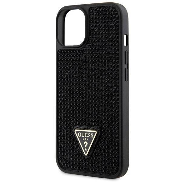 GUESS GUHCP14SHDGTPK IPHONE 14 / 15 / 13 6.1" CZARNY/BLACK HARDCASE RHINESTONE TRIANGLE