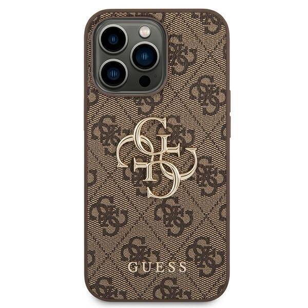 GUESS GUHCP14X4GMGBR IPHONE 14 PRO MAX 6,7" BRĄZOWY/BROWN HARDCASE 4G BIG METAL LOGO