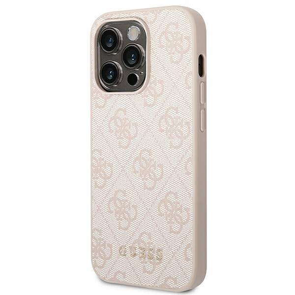 GUESS GUHCP14XG4GFPI IPHONE 14 PRO MAX 6,7" RÓŻOWY/PINK HARD CASE 4G METAL GOLD LOGO