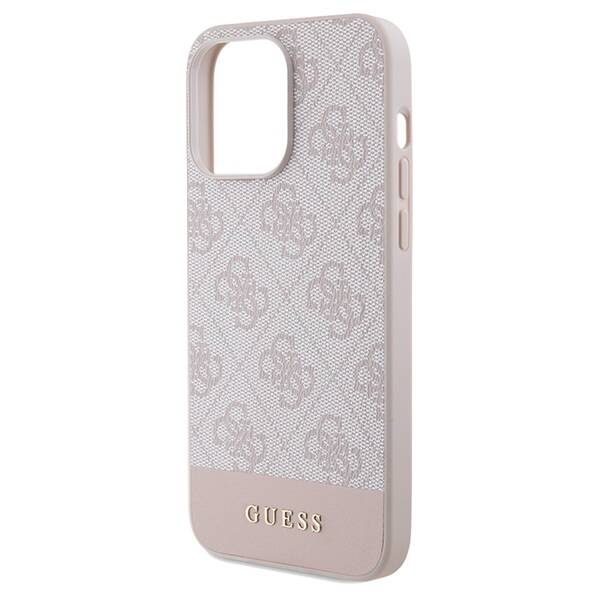 GUESS GUHCP14XG4GLPI IPHONE 14 PRO MAX 6,7" RÓŻOWY/PINK HARD CASE 4G STRIPE COLLECTION