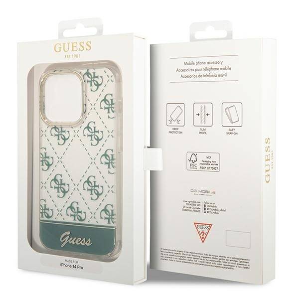 GUESS GUHCP14XHG4MHA IPHONE 14 PRO MAX 6,7" KHAKI HARDCASE 4G PATTERN SCRIPT