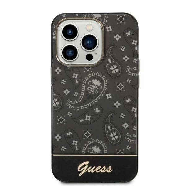 GUESS GUHCP14XHGBNHK IPHONE 14 PRO MAX 6,7" CZARNY/BLACK HARDCASE BANDANA PAISLEY