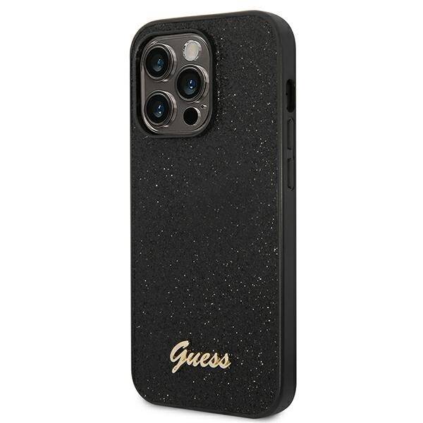 GUESS GUHCP14XHGGSHK IPHONE 14 PRO MAX 6,7" CZARNY/BLACK HARD CASE GLITTER SCRIPT