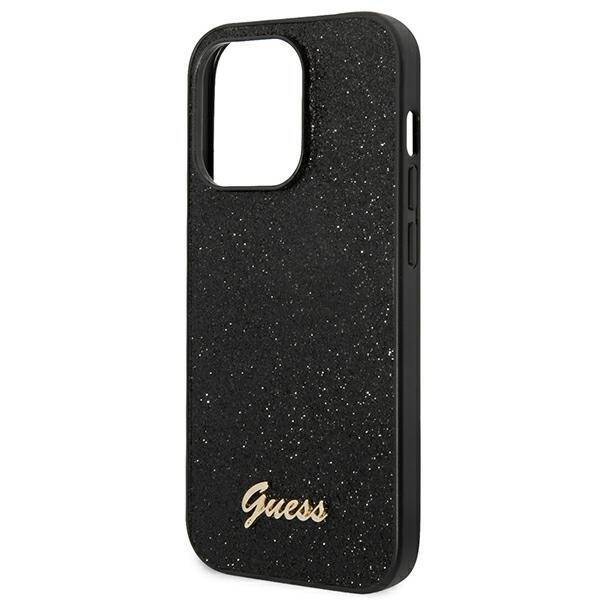 GUESS GUHCP14XHGGSHK IPHONE 14 PRO MAX 6,7" CZARNY/BLACK HARD CASE GLITTER SCRIPT