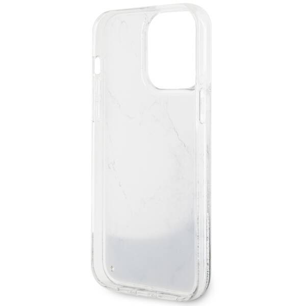 GUESS GUHCP14XLCSGSGH IPHONE 14 PRO MAX 6.7" BIAŁY/WHITE HARDCASE LIQUID GLITTER MARBLE