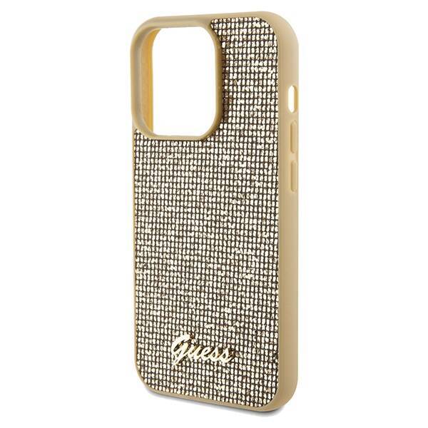 GUESS GUHCP14XPMSDGSD IPHONE 14 PRO MAX 6.7" ZŁOTY/GOLD HARDCASE DISCO METAL SCRIPT