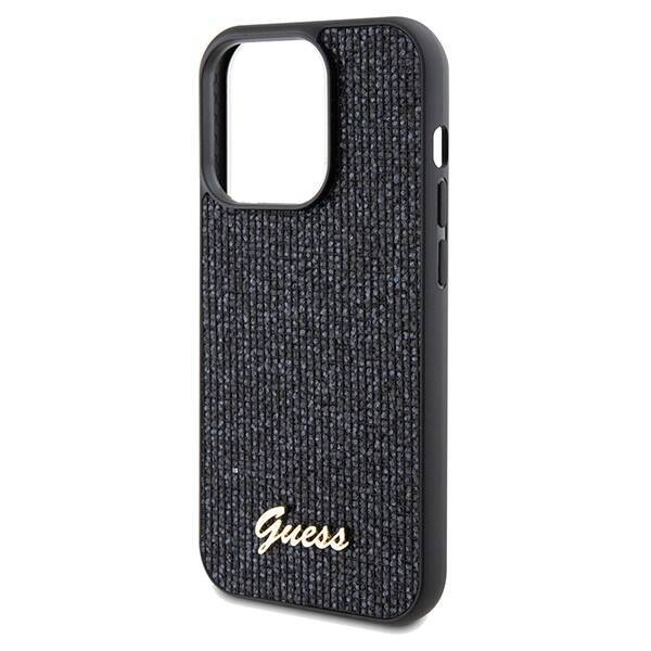 GUESS GUHCP14XPMSDGSK IPHONE 14 PRO MAX 6.7" CZARNY/BLACK HARDCASE DISCO METAL SCRIPT