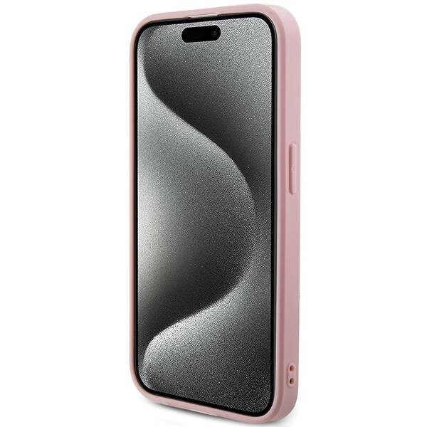 GUESS GUHCP14XPSAIRSP IPHONE 14 PRO MAX 6.7" RÓŻOWY/PINK HARDCASE SAFFIANO IRIDESCENT SCRIPT