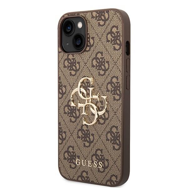 GUESS GUHCP15M4GMGBR IPHONE 15 PLUS / 14 PLUS 6.7" BRĄZOWY/BROWN HARDCASE 4G BIG METAL LOGO