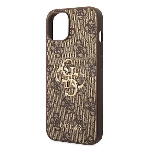 GUESS GUHCP15M4GMGBR IPHONE 15 PLUS / 14 PLUS 6.7" BRĄZOWY/BROWN HARDCASE 4G BIG METAL LOGO