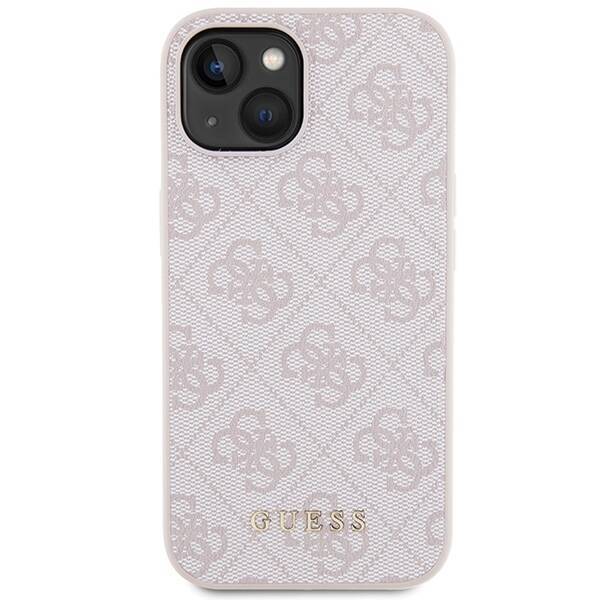 GUESS GUHCP15SG4GFPI IPHONE 15 / 14 / 13 6.1" RÓŻOWY/PINK HARD CASE 4G METAL GOLD LOGO