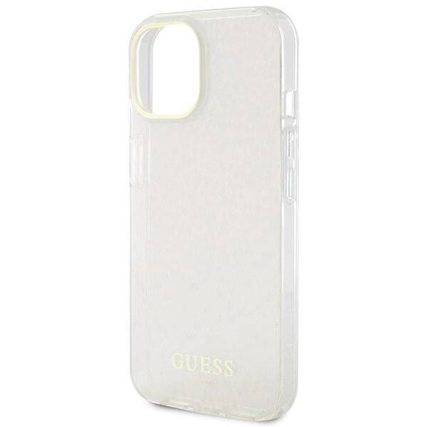 GUESS GUHCP15SHDECMP IPHONE 15 / 14 / 13 6.1" RÓŻOWY/PINK HARDCASE IML FACETED MIRROR DISCO IRIDESCENT