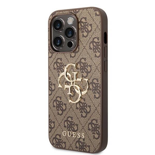 GUESS GUHCP15X4GMGBR IPHONE 15 PRO MAX 6.7" BRĄZOWY/BROWN HARDCASE 4G BIG METAL LOGO