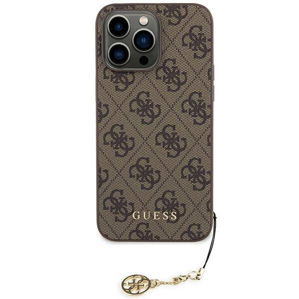 GUESS GUHCP15XGF4GBR IPHONE 15 PRO MAX 6.7" BRĄZOWY/BROWN HARDCASE 4G CHARMS COLLECTION